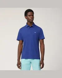 Harmont & Blaine Polo In Jersey Di Cotone E Lino Blu