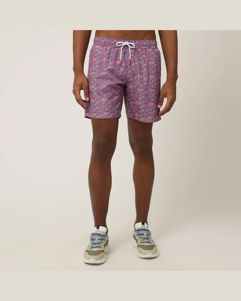 Harmont & Blaine Shorts Da Mare Stampa Floreale Azzurro