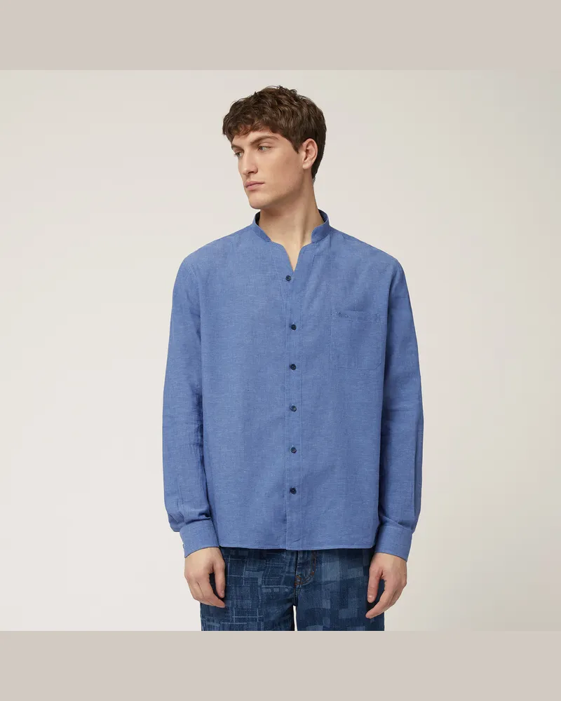 Harmont & Blaine Camicia Con Collo Alla Coreana Lavanda