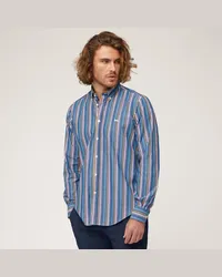 Harmont & Blaine Camicia In Cotone A Righe Blu