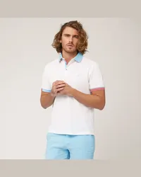 Harmont & Blaine Polo In Cotone Con Contrasti Bianco