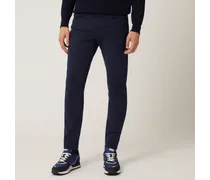 Pantalone Cinque Tasche Slim Fit - Uomo Pantaloni Blu Navy