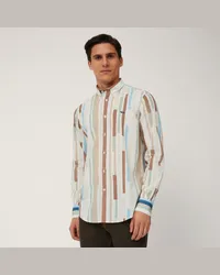 Harmont & Blaine Camicia A Righe Sfalsate Beige