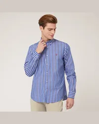 Harmont & Blaine Camicia A Righe Verticali Blu