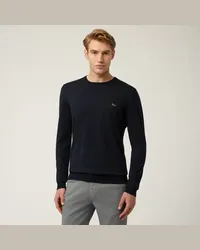 Harmont & Blaine Maglia Essentials In Cotone E Cashmere Blu