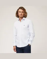 Harmont & Blaine Camicia In Popeline Di Cotone Organico A Righe Celeste