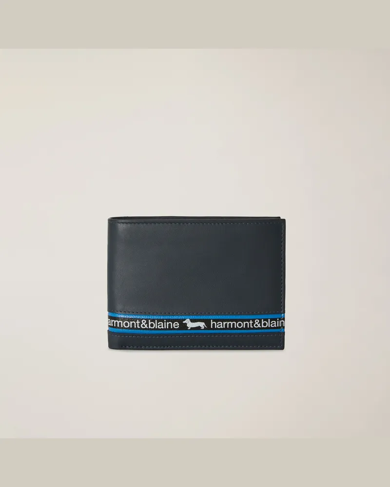 Harmont & Blaine Portafoglio Bifold Logato Blu