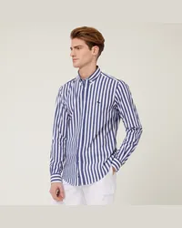 Harmont & Blaine Camicia In Cotone Stretch A Righe Blu