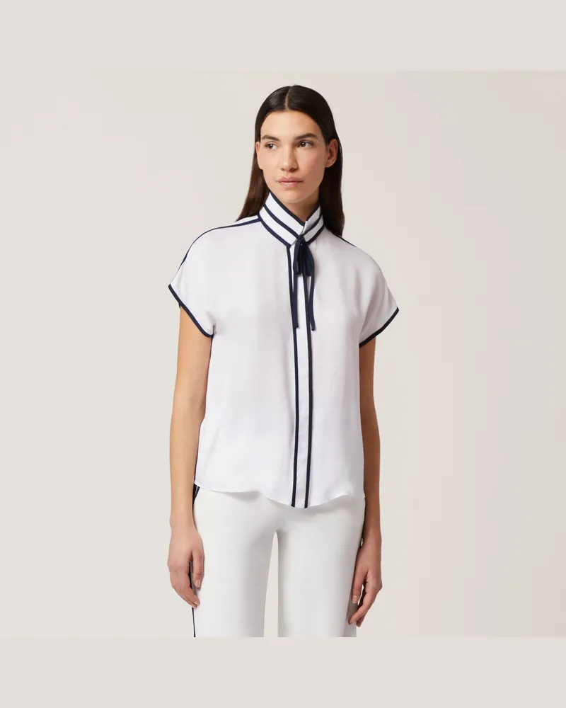 Harmont & Blaine Blusa Con Bordi A Contrasto Bianco