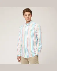 Harmont & Blaine Camicia In Cotone A Righe Multicolor Bianco