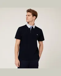 Harmont & Blaine Polo Vietri Collo A Contrasto Blu