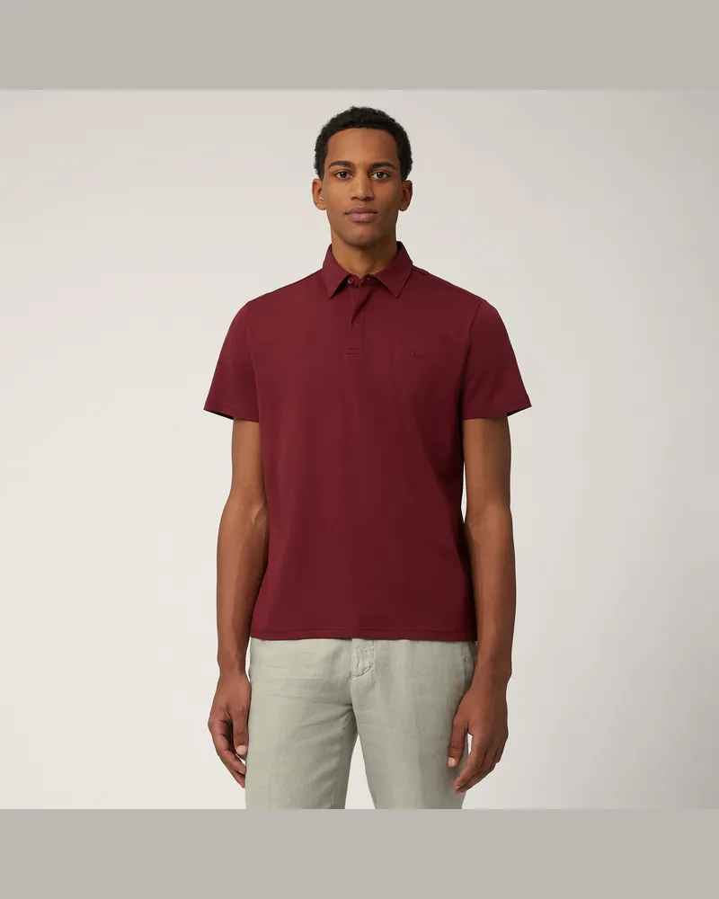 Harmont & Blaine Polo In Cotone Tinta Unita Bordeaux