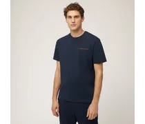 Harmont & Blaine T-Shirt Con Taschino A Filetto Blu