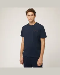 Harmont & Blaine T-Shirt Con Taschino A Filetto Blu