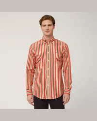 Harmont & Blaine Camicia A Righe Verticali Arancio