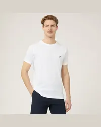 Harmont & Blaine T-Shirt Monogramma A Contrasto Bianco