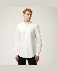 Harmont & Blaine Camicia Essentials In Cotone Tinta Unita Bianco