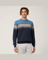 Harmont & Blaine Maglia Con Bande A Contrasto Blu