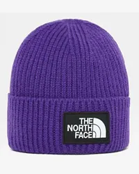 The North Face Tnf Logo Box Beanie Mit Umschlag Peak Purple