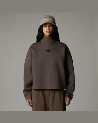 The North Face Sweatshirt Mit Stehkragen Smokey Heather Brown