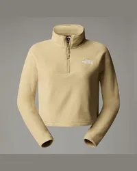 The North Face 100 Glacier Kurzgeschnittener Fleece Mit 1/4-langem Rv female Khaki