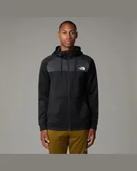 The North Face Reaxion Fleece Kapuzenpulli Mit Durchgehendem Rv Tnf -asphalt Grey-npf Black