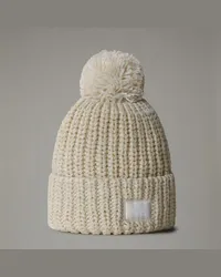 The North Face Cosy Chunky Cabin Beanie Gardenia -gravel-khaki Stone-gardenia White