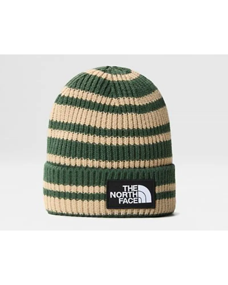 The North Face Tnf Logo Box Beanie Mit Umschlag Khaki