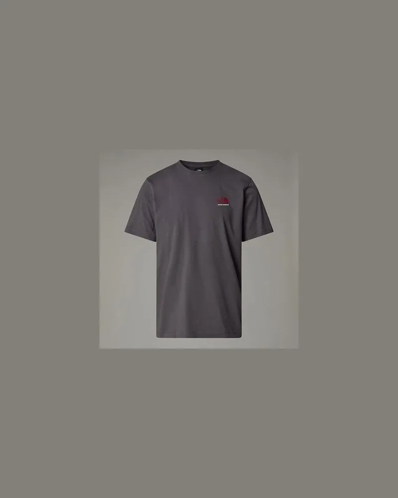 The North Face Uk Redbox T-shirt Anthracite - Beetroot - High Rise Grey