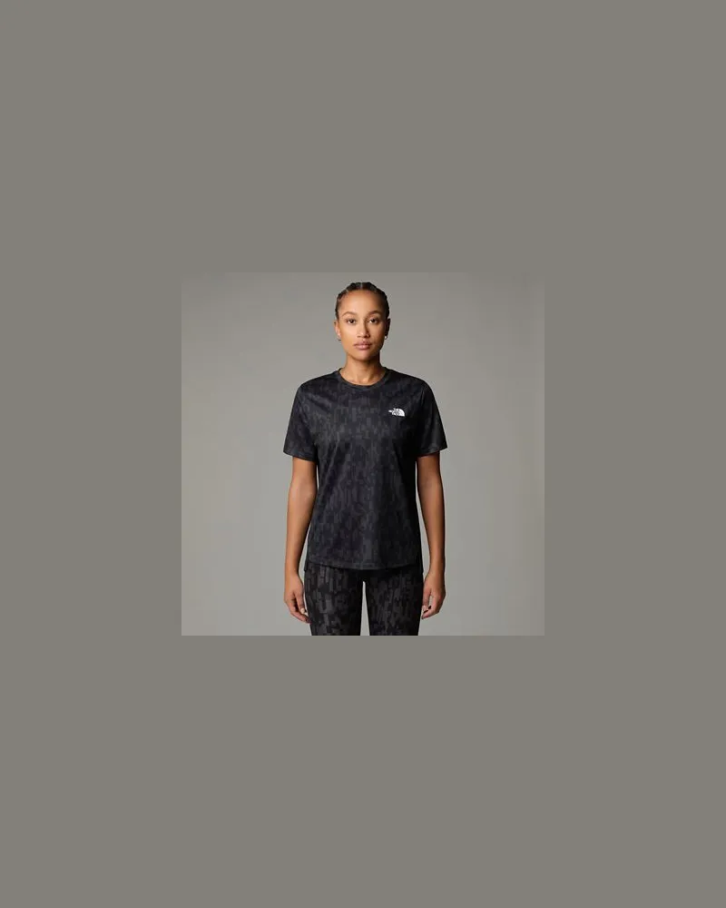 The North Face Flex T-shirt Mit Aufdruck Asphalt Patchwork Print Grey