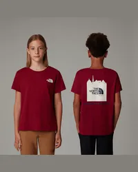 The North Face France Redbox T-shirt Für Jugendliche male Beetroot-white