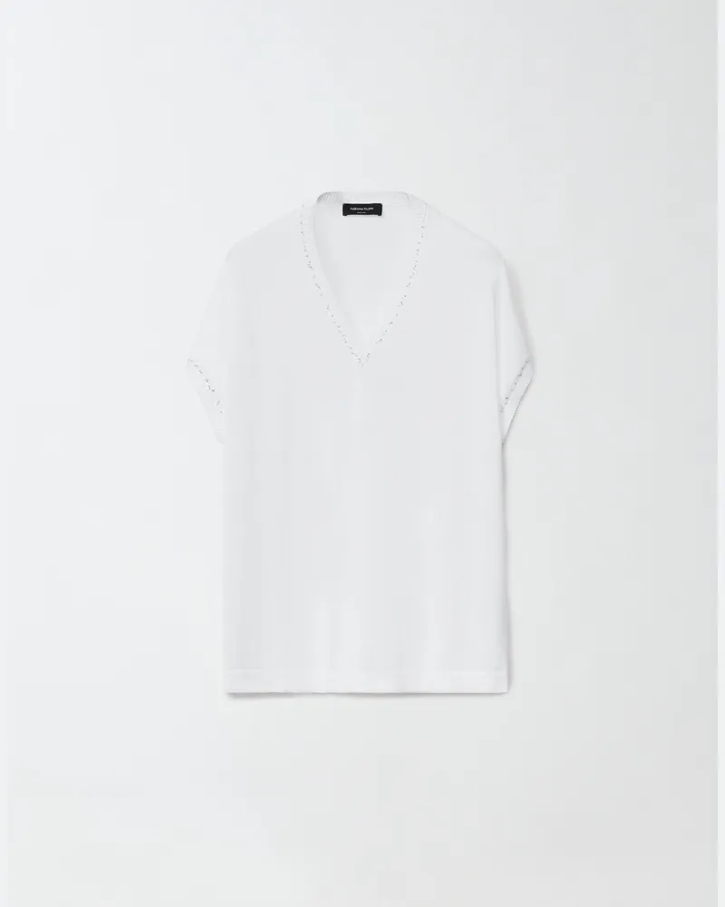 Fabiana Filippi Maglia In Cotone Organico Bianco