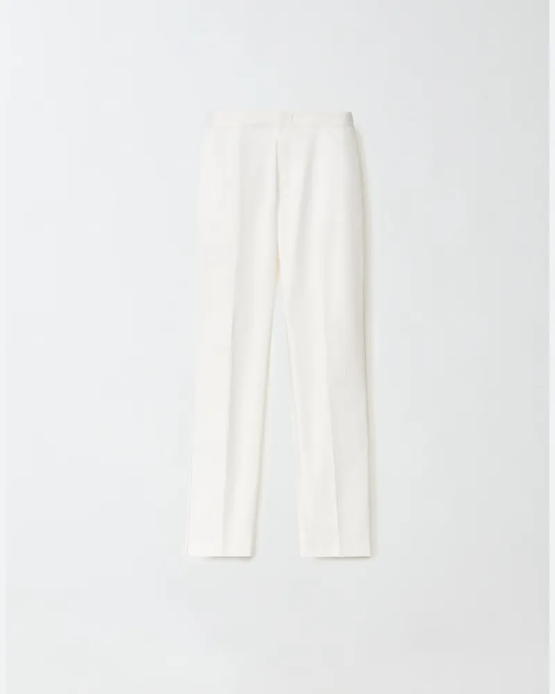 Fabiana Filippi Pantalone In Gabardina Bianco