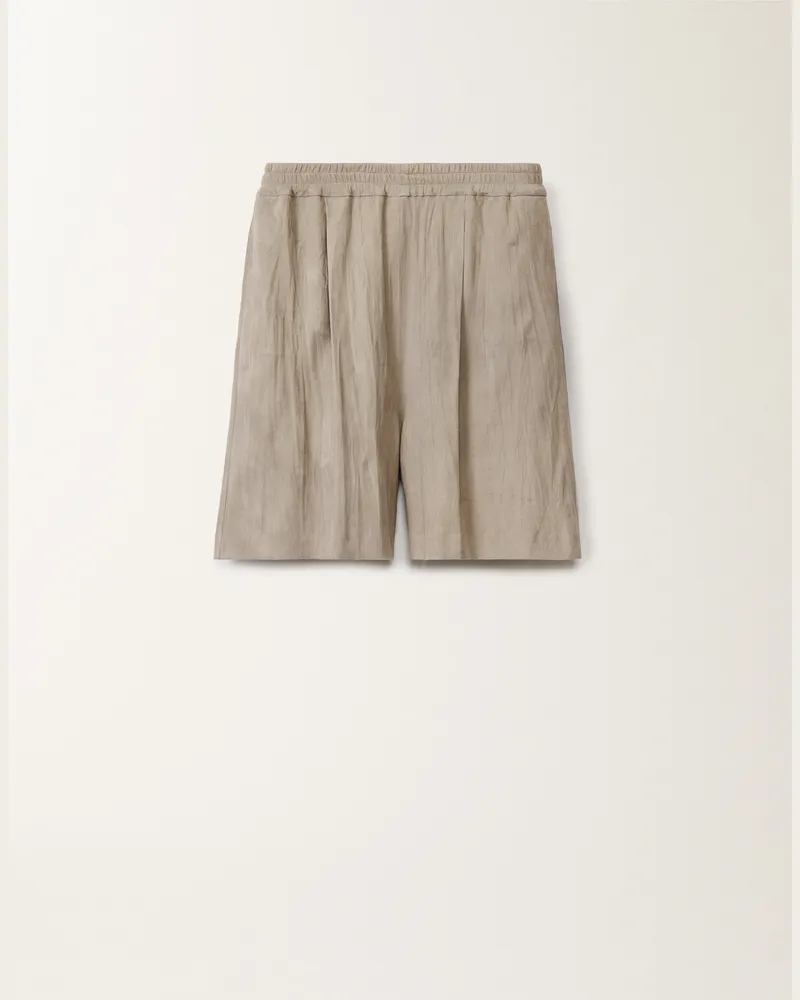Fabiana Filippi Shorts In Camoscio Plissé Argilla