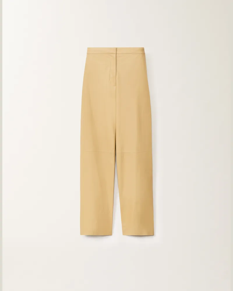 Fabiana Filippi Pantalone Norcia In Nappa Leggera Giallo