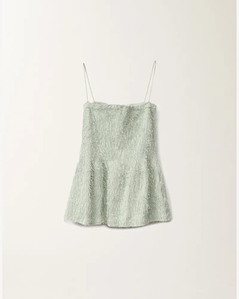Fabiana Filippi Top In Maglia Fil Coupé Verde