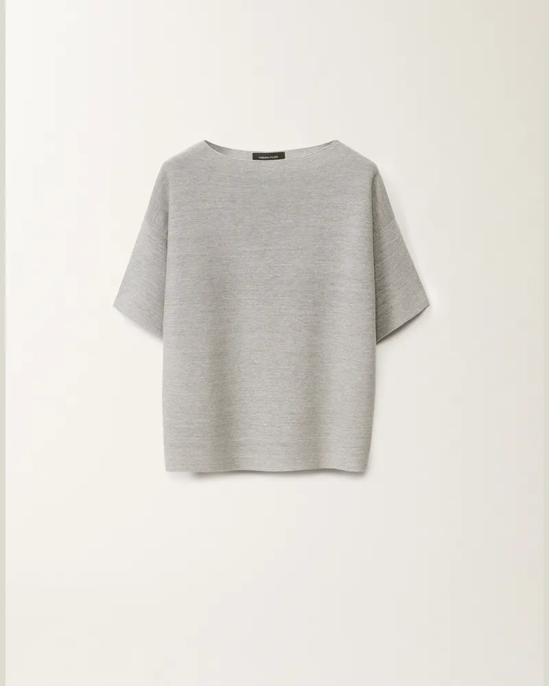 Fabiana Filippi Maglia In Cotone E Lurex Grigio