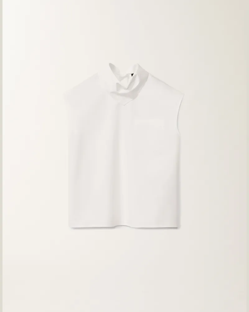 Fabiana Filippi Top In Popeline Bianco