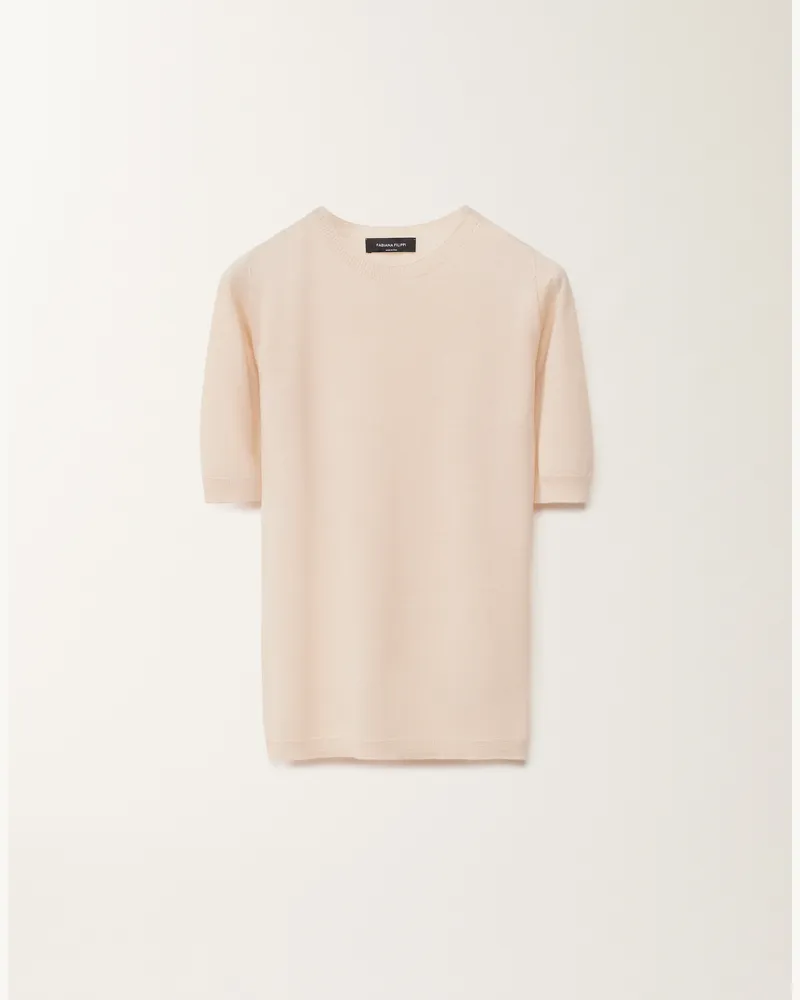 Fabiana Filippi Maglia In Cashmere E Seta Rosa
