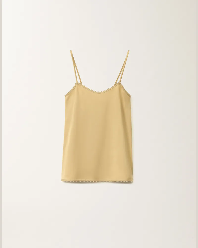 Fabiana Filippi Top Lingerie In Raso Di Viscosa Giallo
