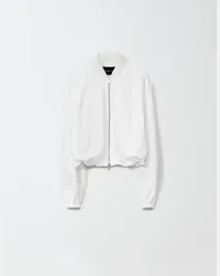 Fabiana Filippi Bomber In Jersey Punto Milano Bianco