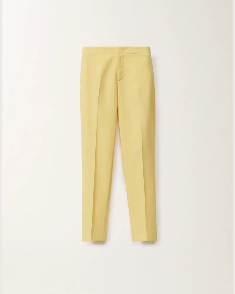 Fabiana Filippi Pantalone Montefalco In Stuoia Lana E Lino Giallo