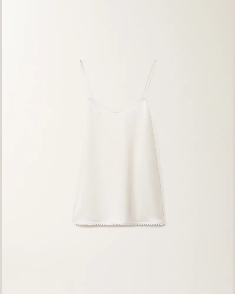 Fabiana Filippi Top Lingerie In Raso Di Viscosa Bianco