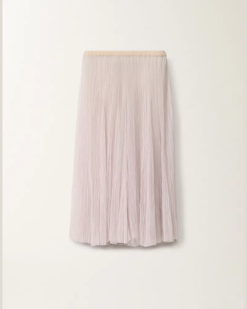 Fabiana Filippi Gonna In Tulle Plissé Malva