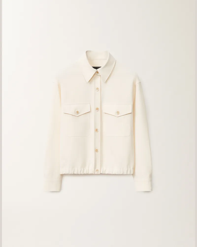 Fabiana Filippi Giacca Bomber In Tecno Tailoring Bianco