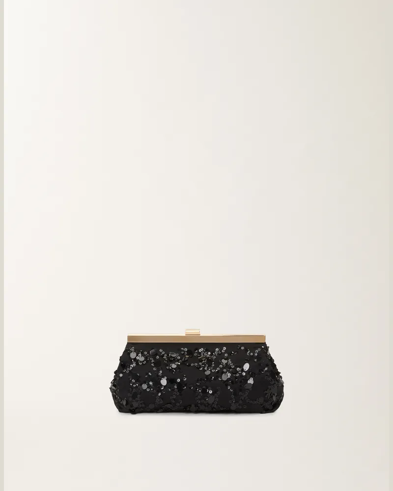 Fabiana Filippi Pochette Con Ricamo Paillettes - Donna Borse Mini & Pochette Nero Nero