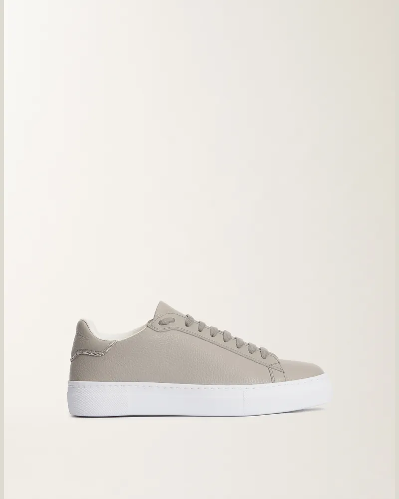 Fabiana Filippi Sneaker In Pelle Grana Grigio