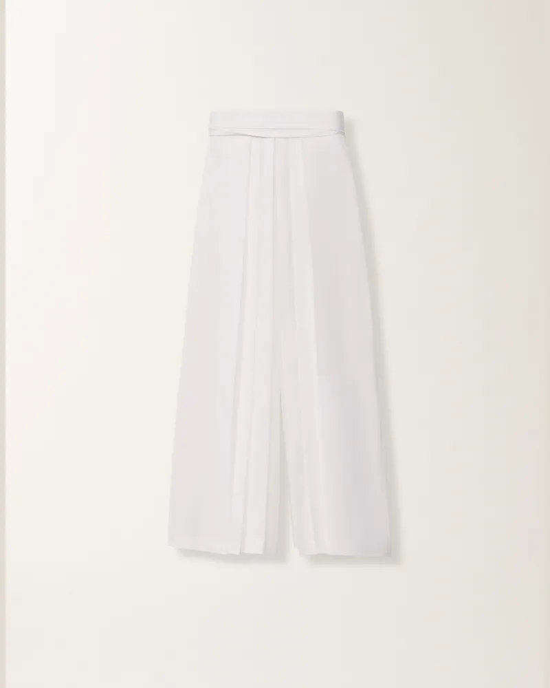 Fabiana Filippi Pantalone In Popeline Pesante Bianco
