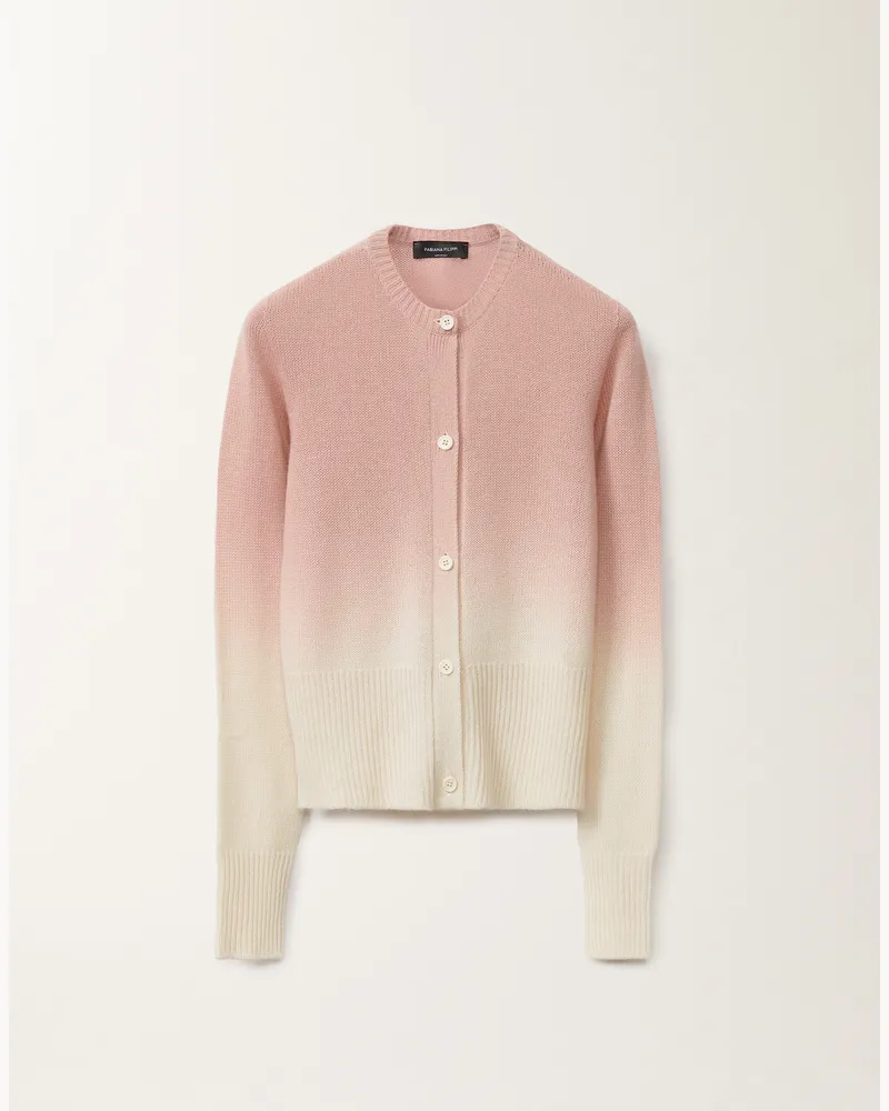 Fabiana Filippi Cardigan In Platinum Sfumato Rosa