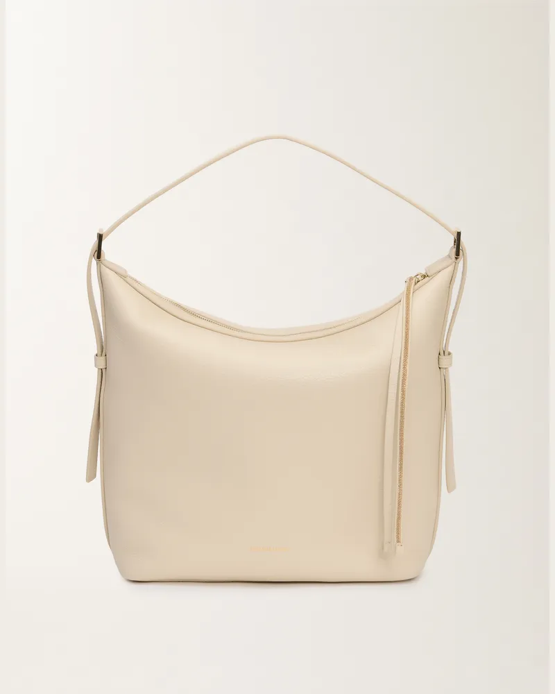 Fabiana Filippi Borsa In Pelle Grana Vaniglia